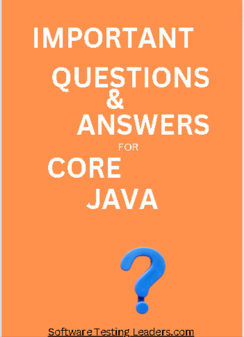 Important questions and answers for core java