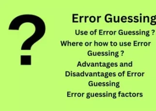 Testing Techniques : Error Guessing.